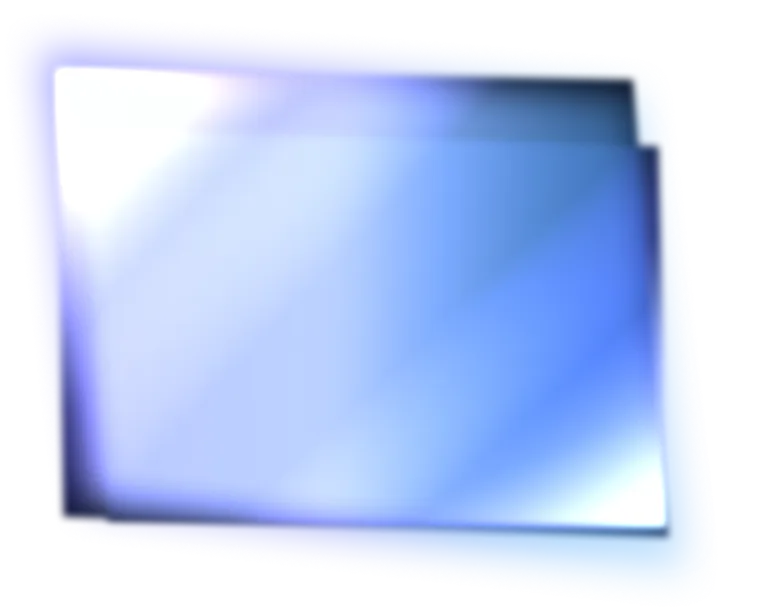 Blurred blue and white rectangular light shapes with soft edges on a black background.